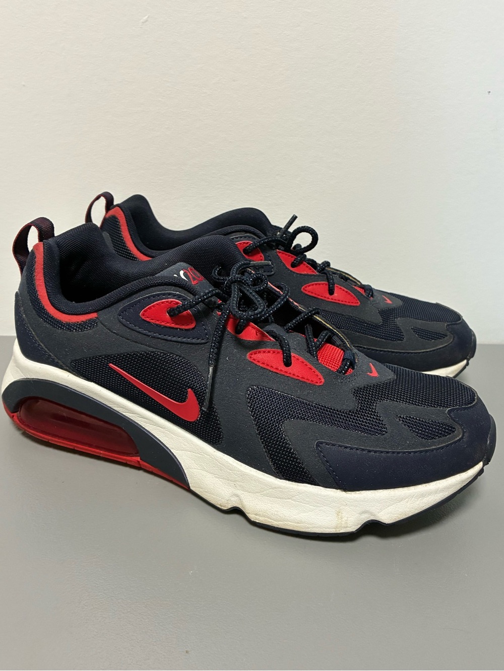 Nike Men’s Air Max 200 React - Navy Blue / Red